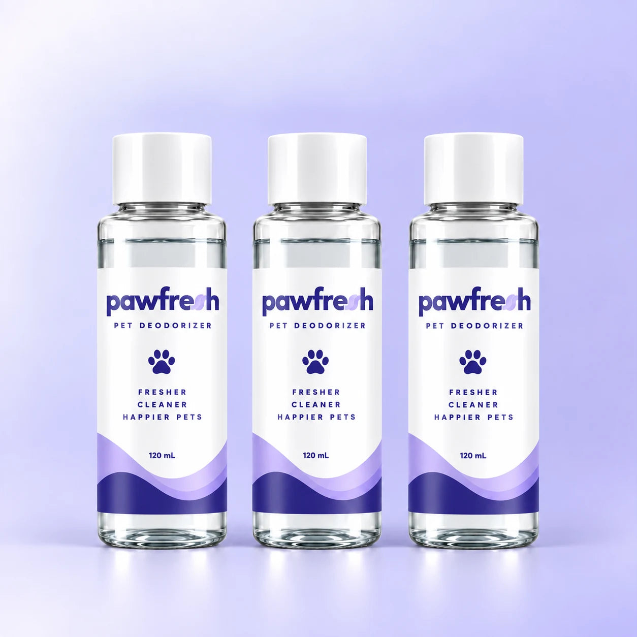 Three PawFresh ActiveEnzyme refill bottles